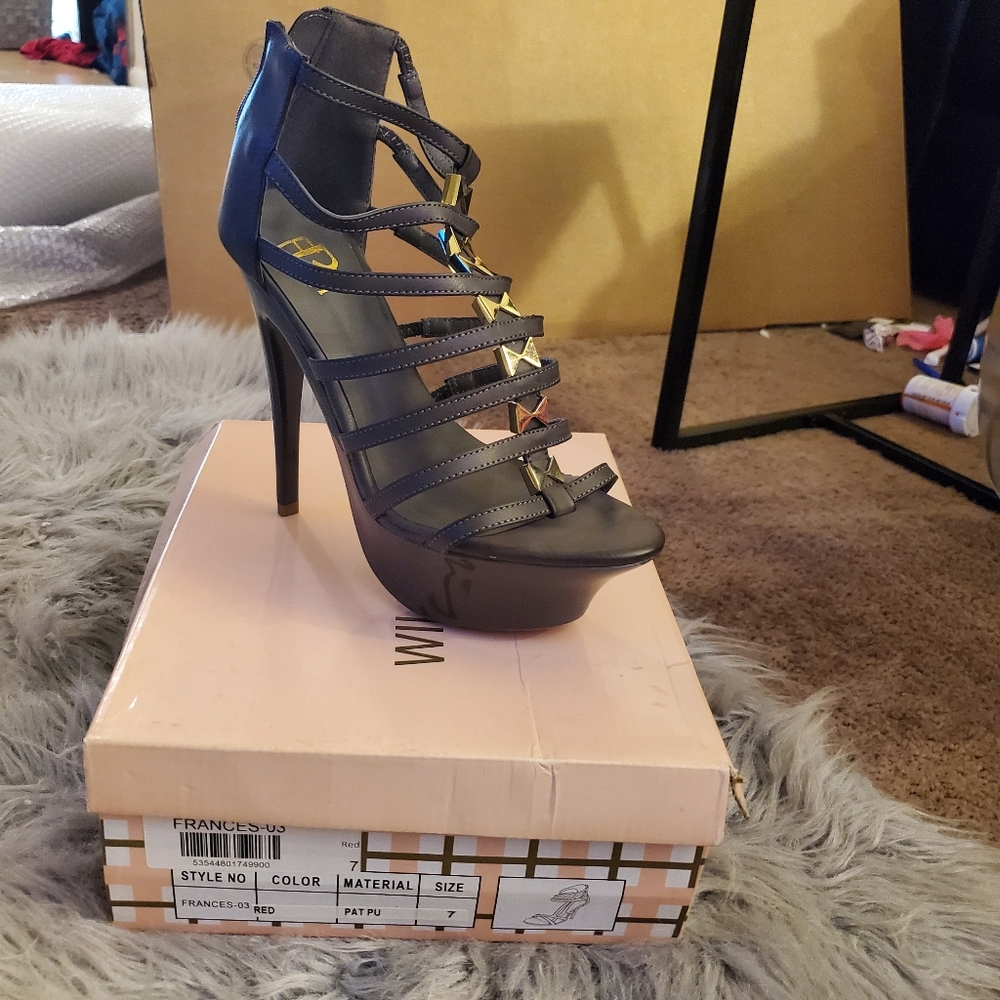 Charcoal grey heels